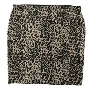 Vince Camuto Leopard Print Straight Pencil Skirt